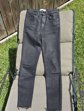 We The Free Black Coated Denim Skinny Jeans 26